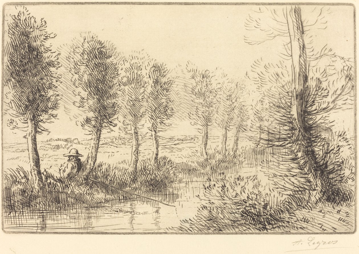 Blízko mlýna (Pres du moulin) od Alphonse Legros