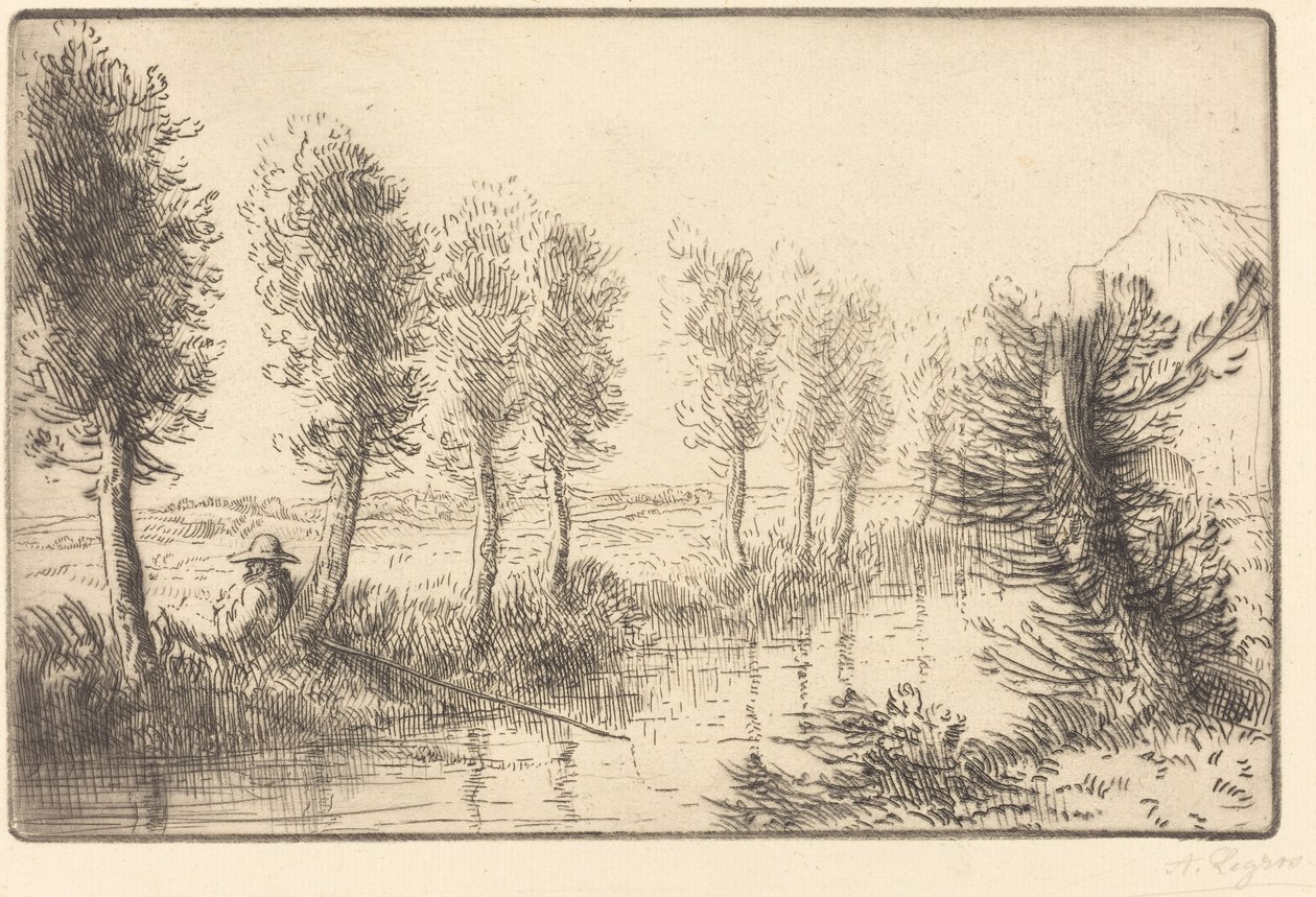 Nedaleko Mill Pres du moulin. od Alphonse Legros