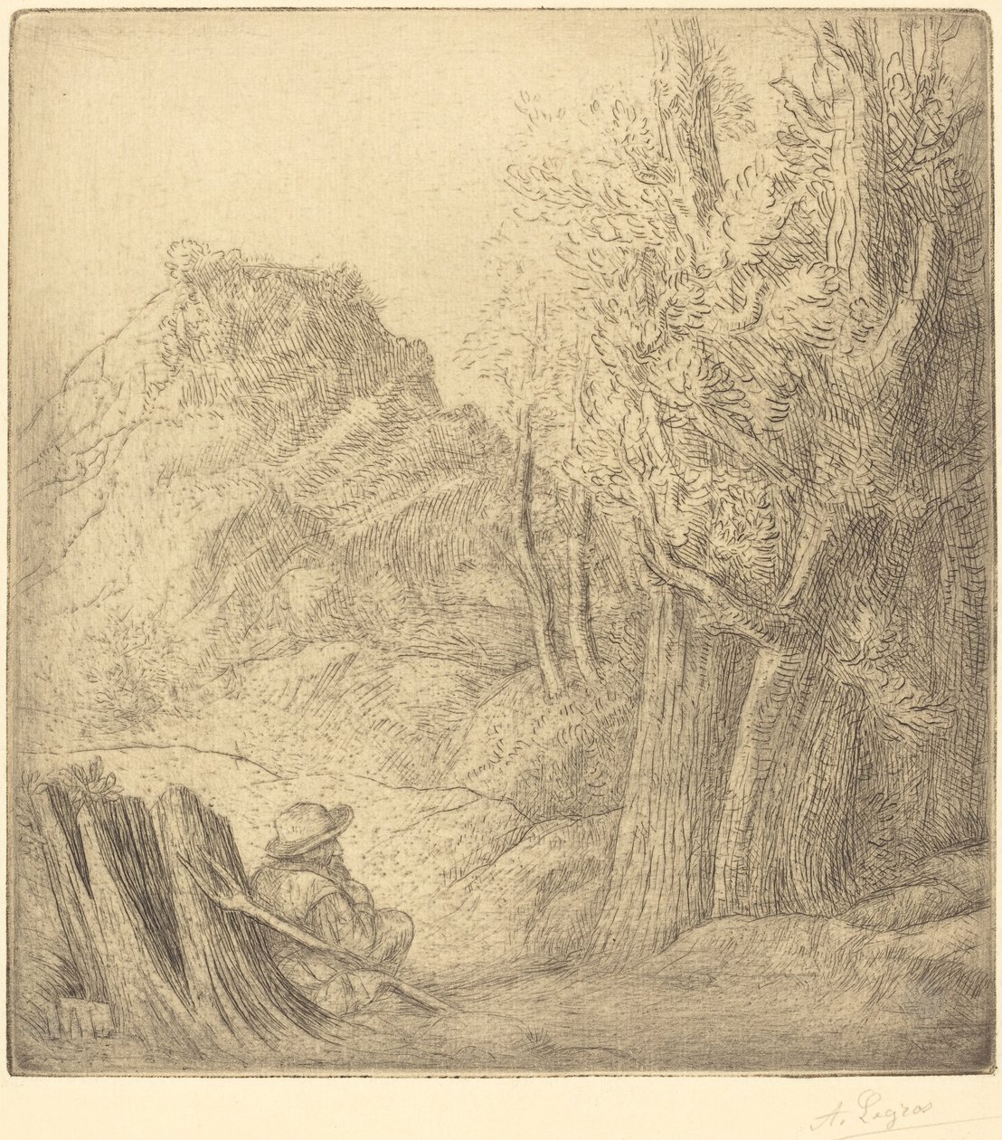 Stará vesnice od Alphonse Legros