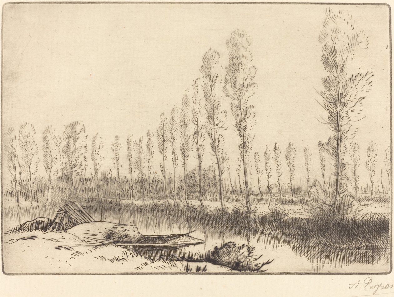 Topoly poblíž Amiens od Alphonse Legros