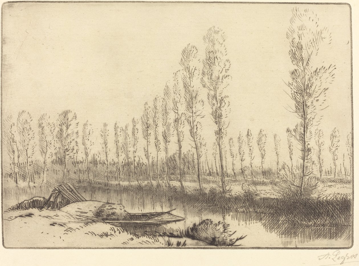 Topoly poblíž Amiens od Alphonse Legros