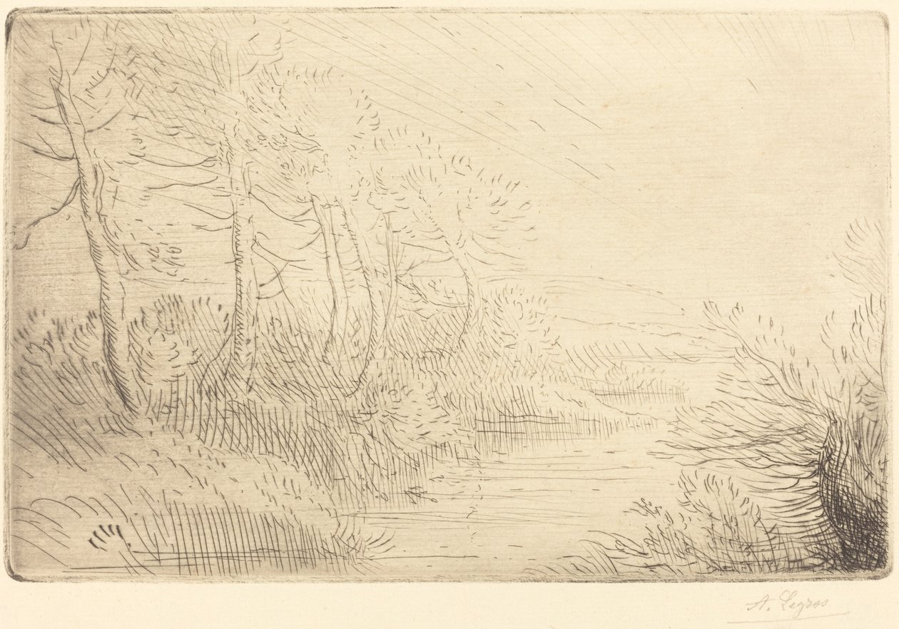 Břeh řeky (Bord de la riviere) od Alphonse Legros