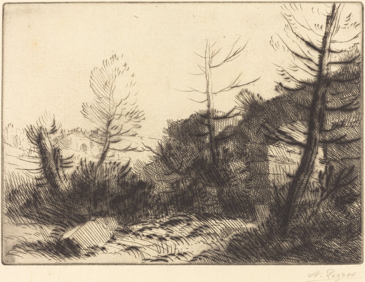 Roman Ruin (Ruine Romane) od Alphonse Legros