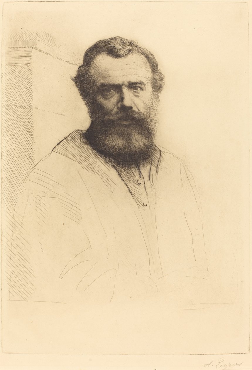 Autoportrét, 3. deska, 1880. od Alphonse Legros