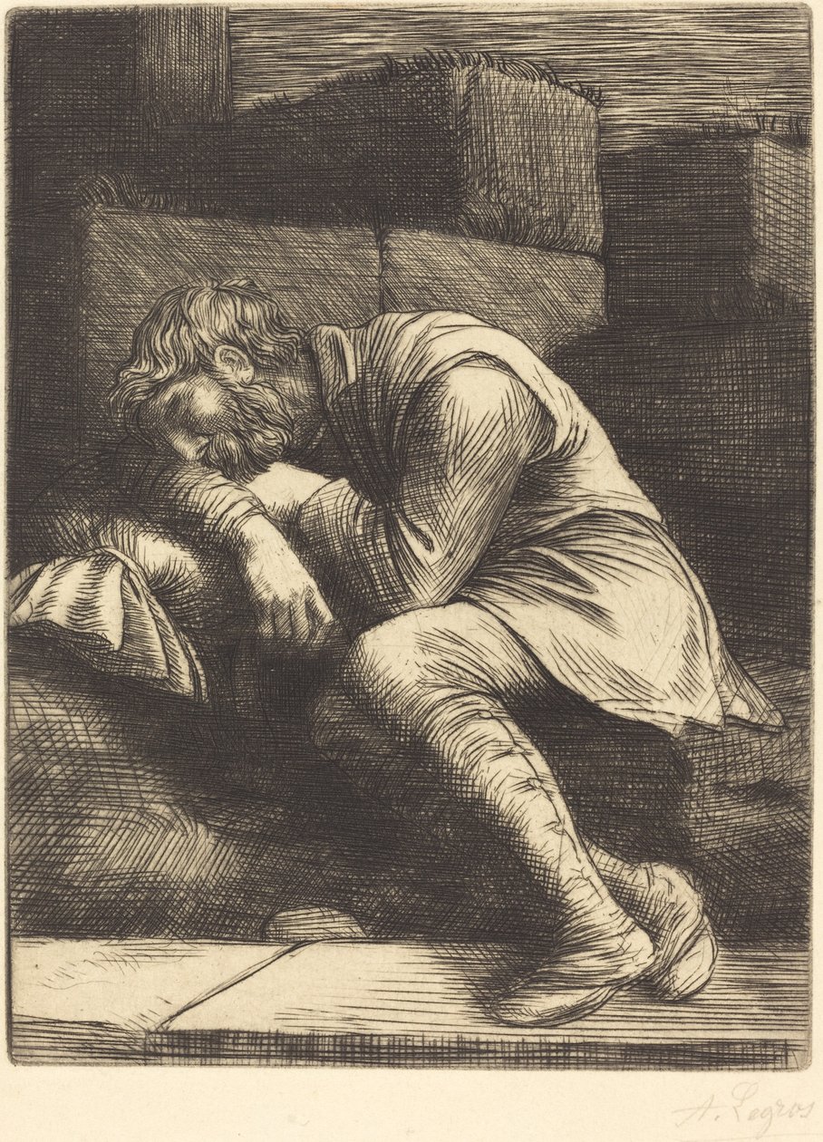 Spící žebrák Spící žebrák. od Alphonse Legros