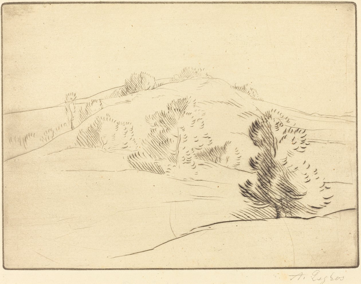 Malý kopec (Le coteau) od Alphonse Legros