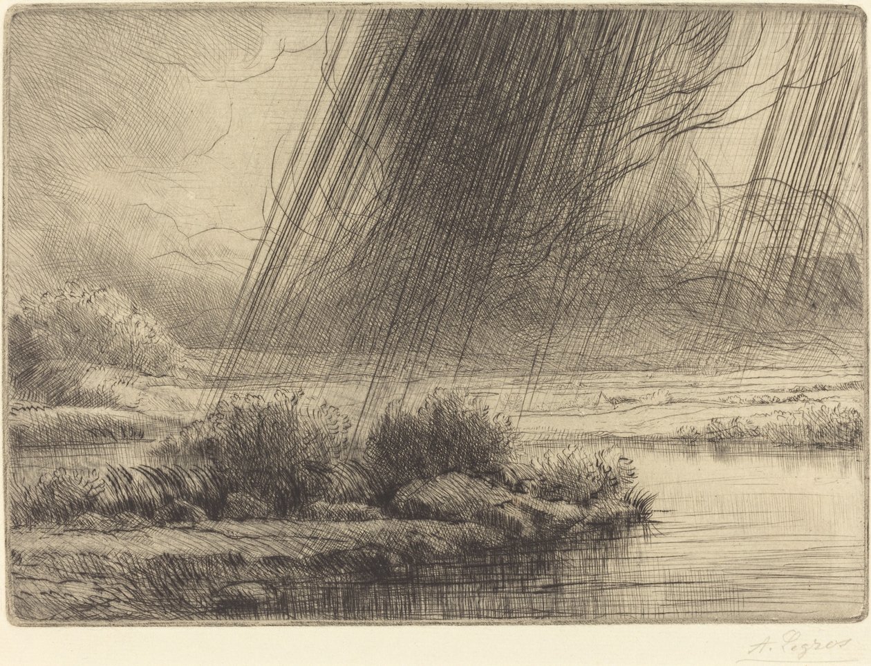 Bouřka od Alphonse Legros