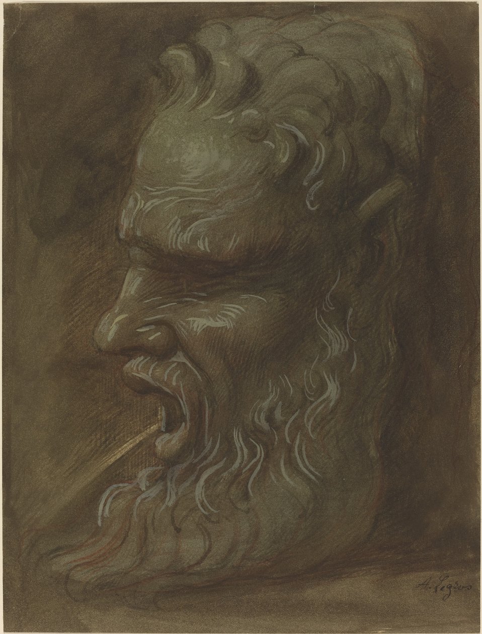 Studium masky od Alphonse Legros