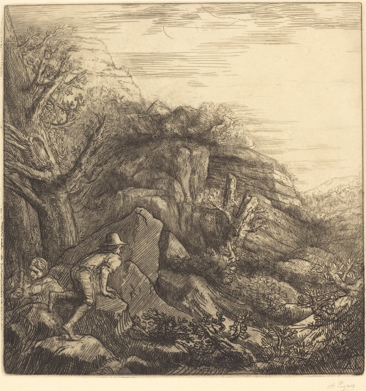 Východ slunce (východ slunce) od Alphonse Legros