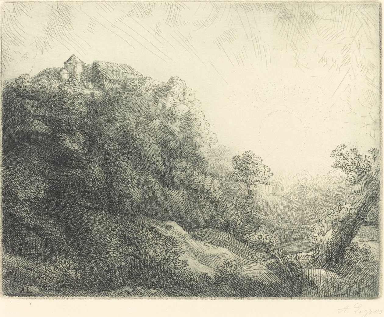 Východ slunce Východ slunce: Podzim. od Alphonse Legros