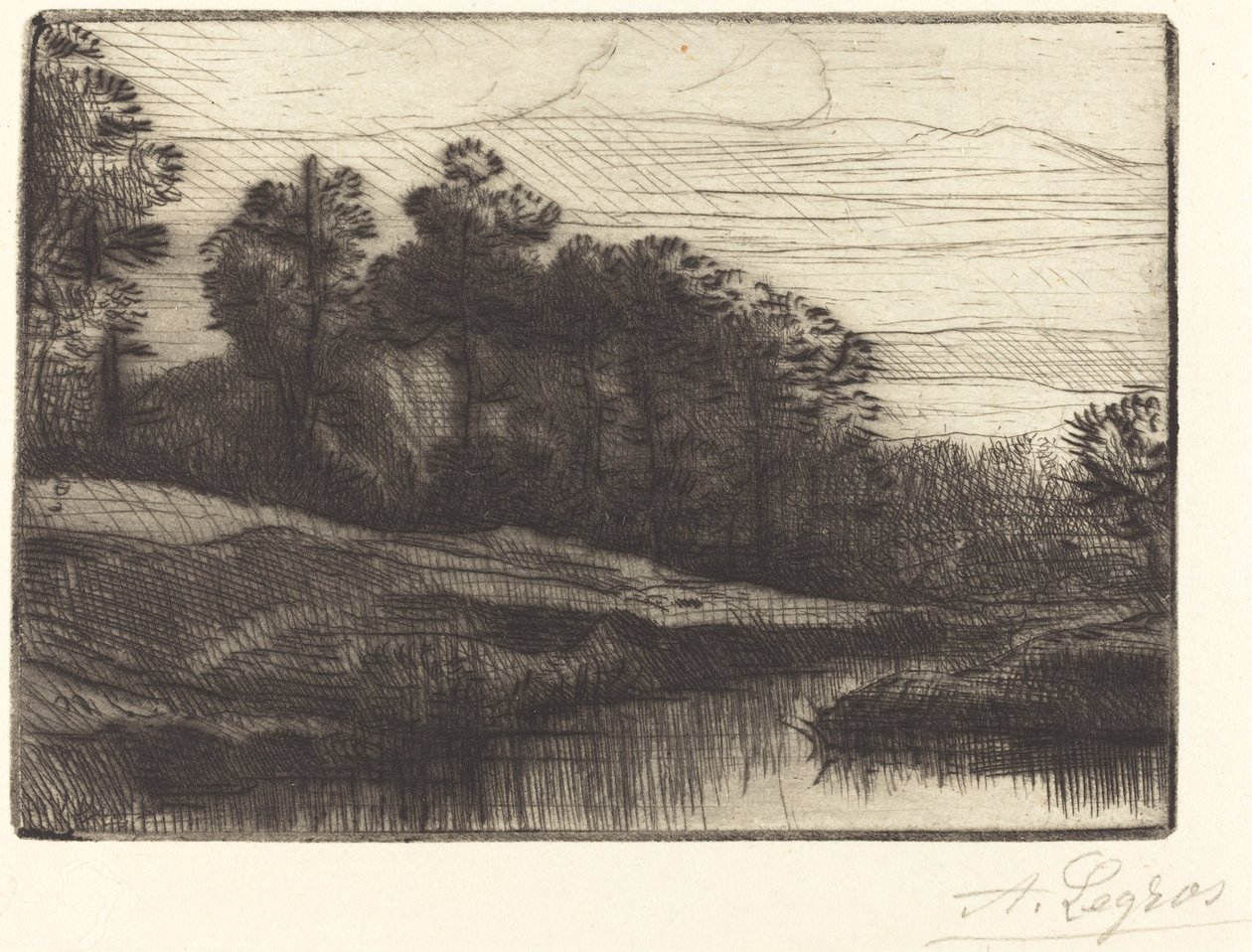 Západ slunce Večerní západ slunce. od Alphonse Legros