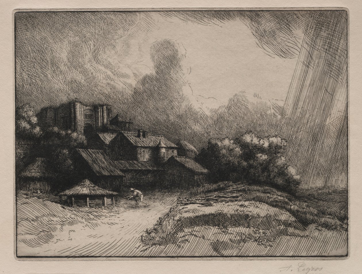 The Abbey Farm. od Alphonse Legros
