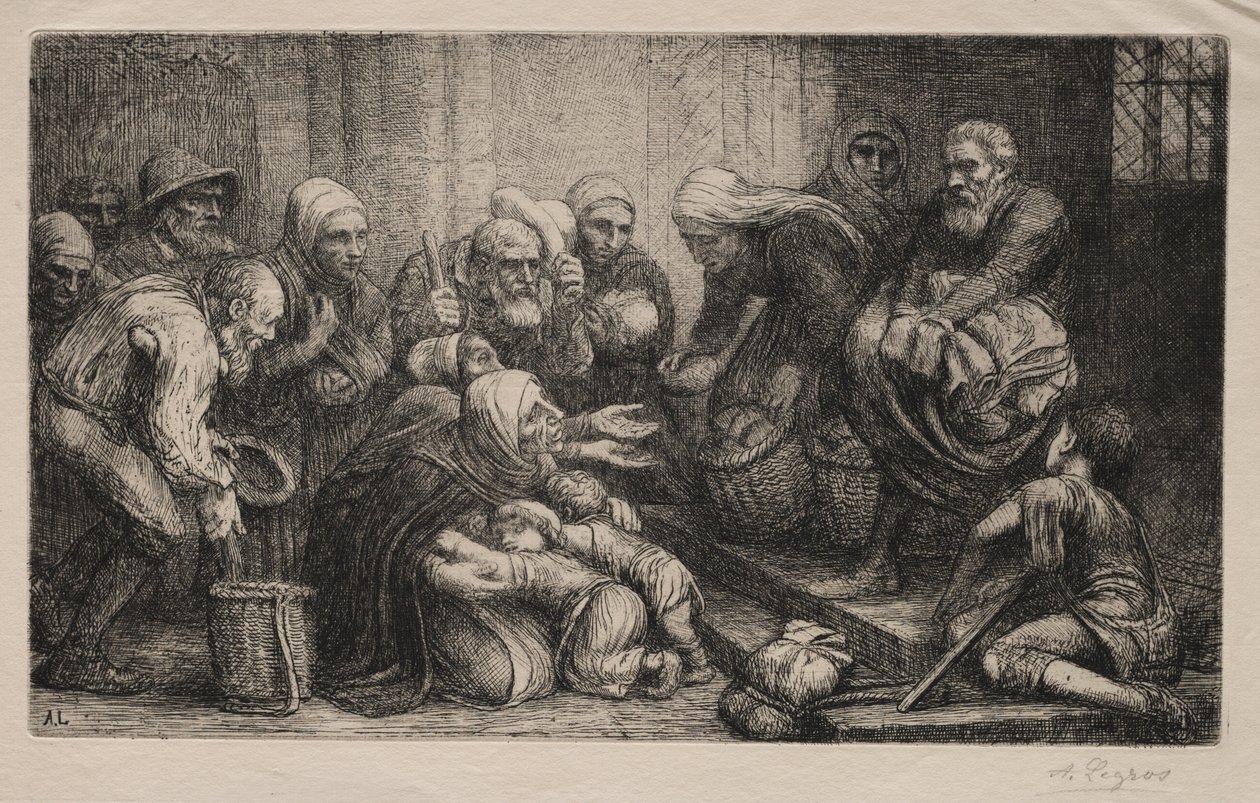 Žebráci z Brugg od Alphonse Legros