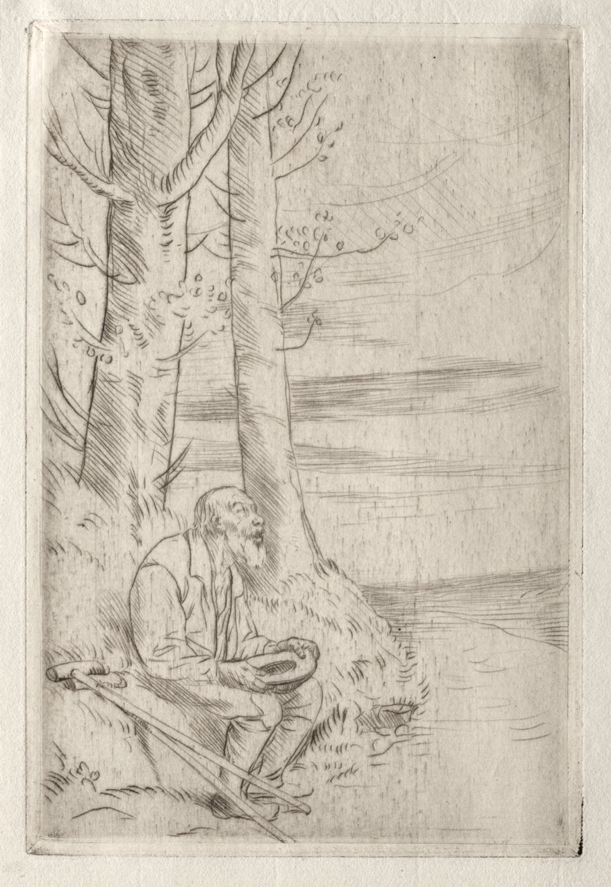 Slepý žebrák od Alphonse Legros