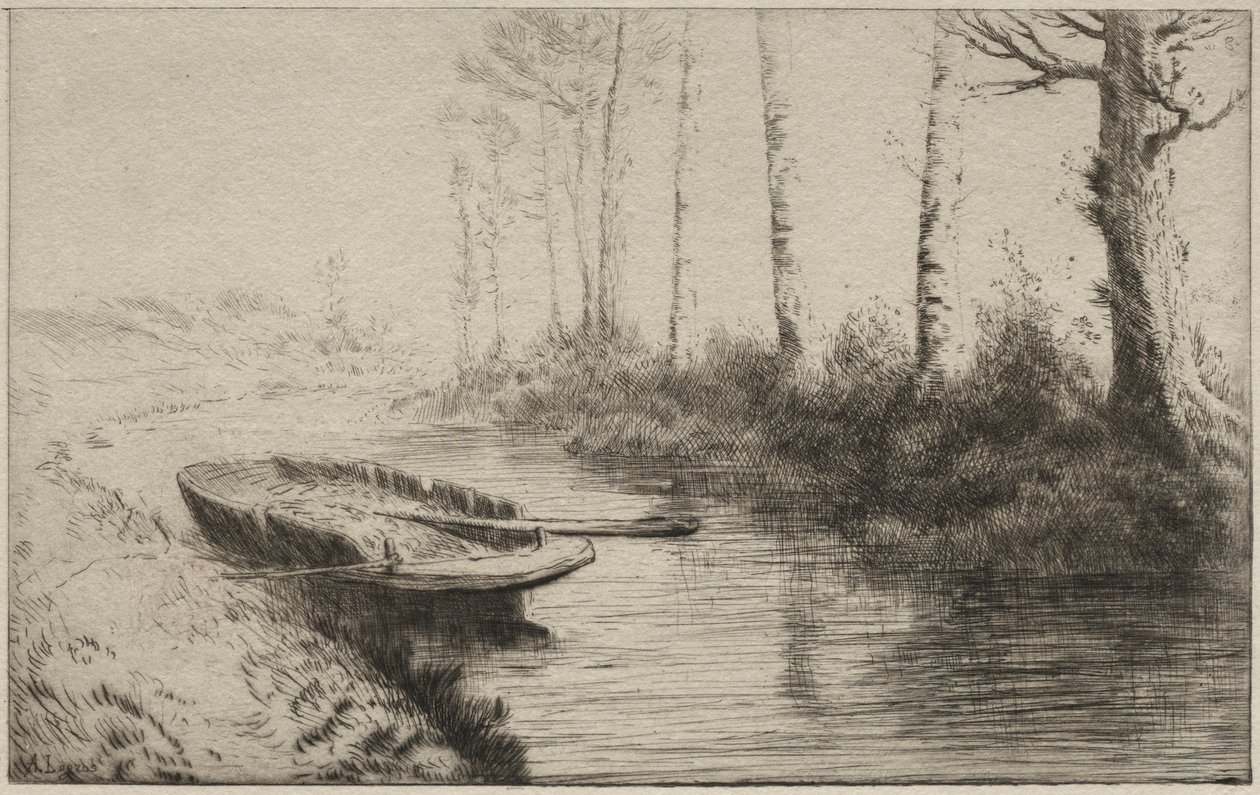 Kanál, ráno od Alphonse Legros