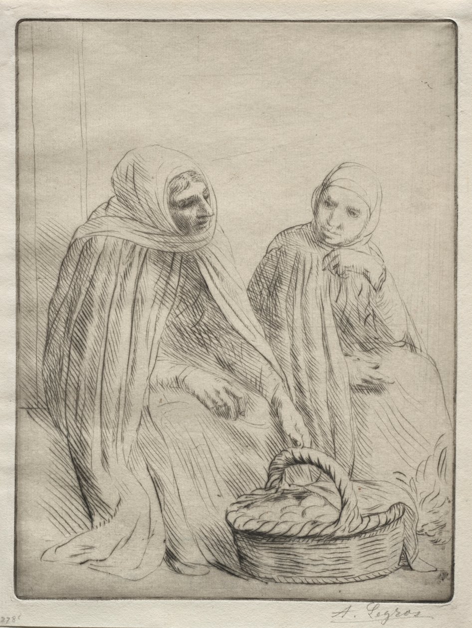 Obchodníci s vejci 1. talíř. od Alphonse Legros