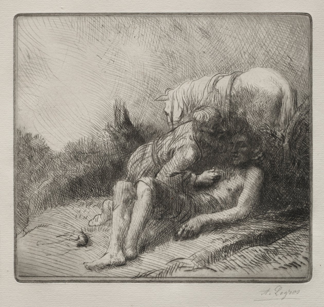 Dobrý Samaritán. od Alphonse Legros