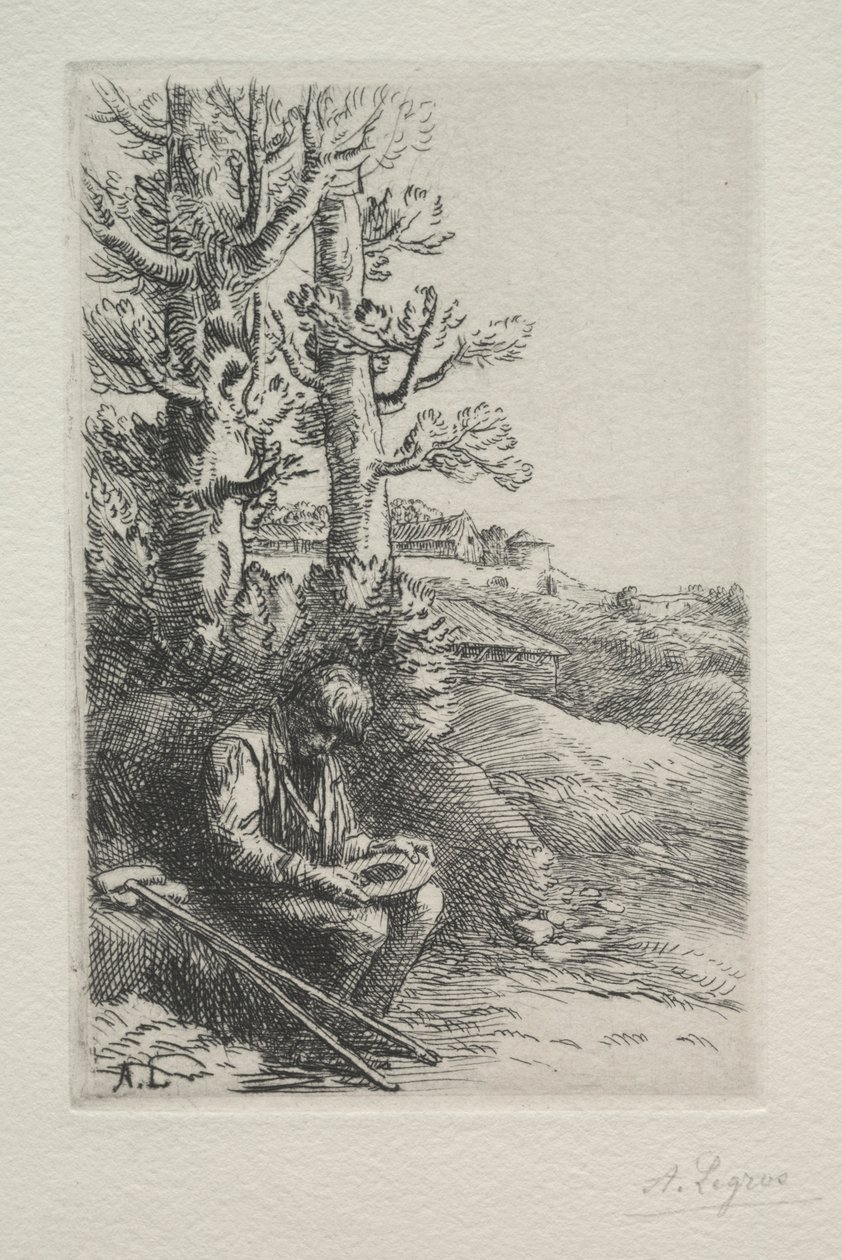 Malý žebrák od Alphonse Legros