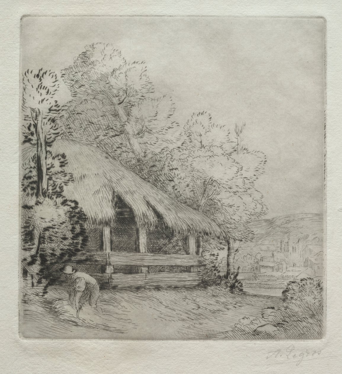 Malá bouda (Le Petit Hangar) od Alphonse Legros