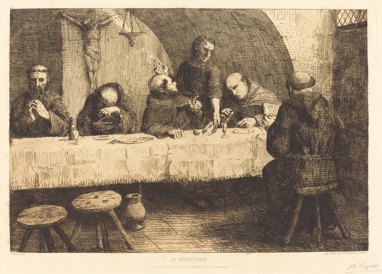 Refektář Le refectoire. od Alphonse Legros