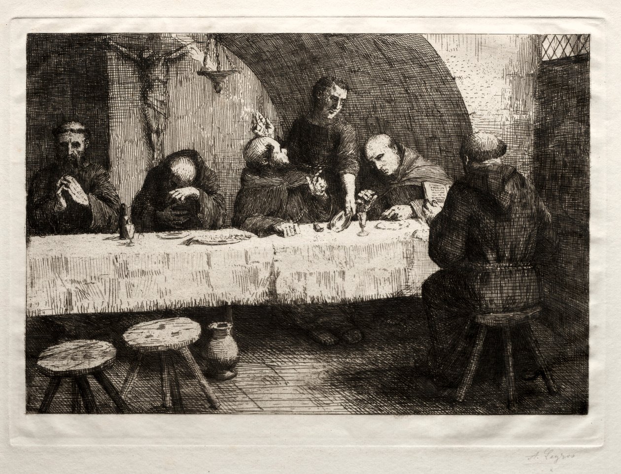 Refektář , c. 1862. od Alphonse Legros