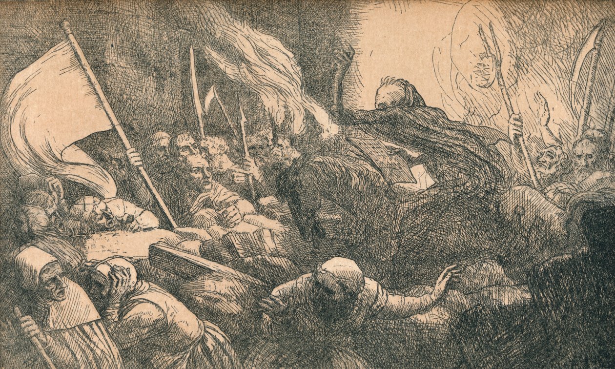 Triumf smrti, Proklamace, c1885 od Alphonse Legros