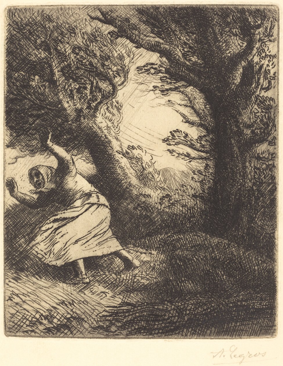 Hrom Hromový blesk. od Alphonse Legros