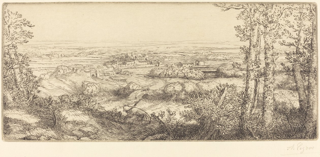 údolí v Burgundsku od Alphonse Legros