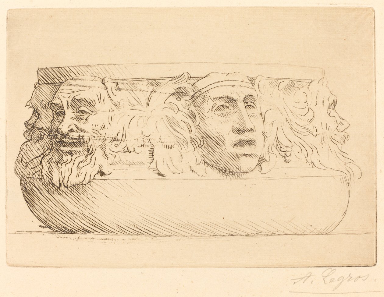 Váza s groteskami od Alphonse Legros