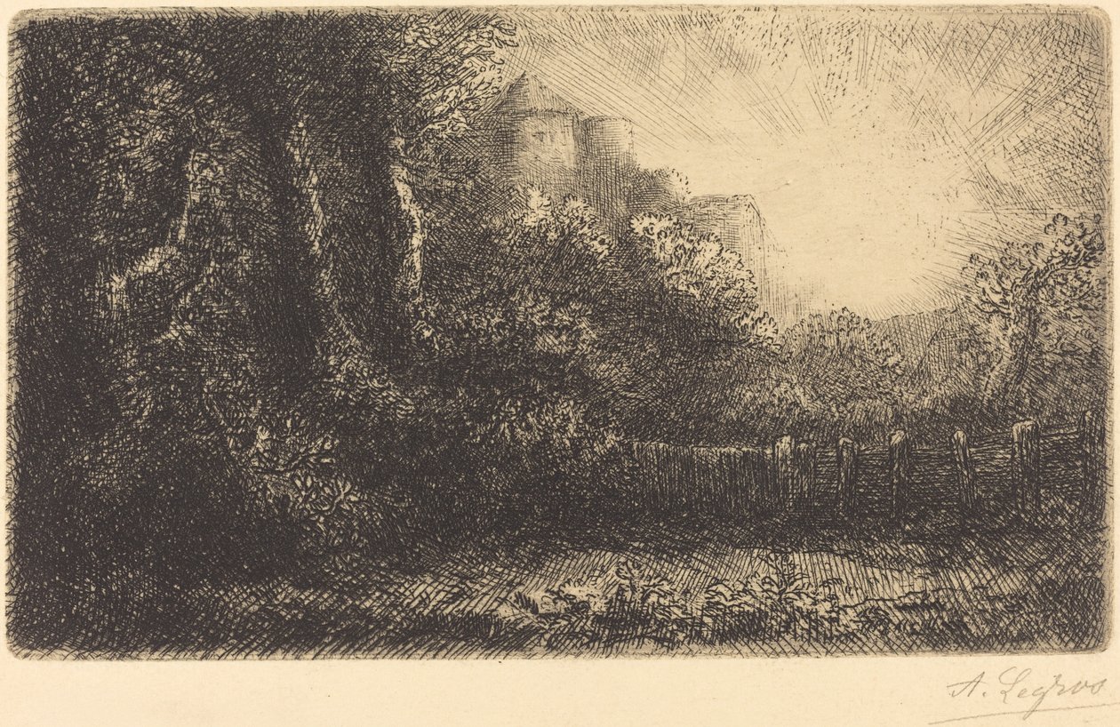 Pohled na zámek (Chateau de Poillet) od Alphonse Legros