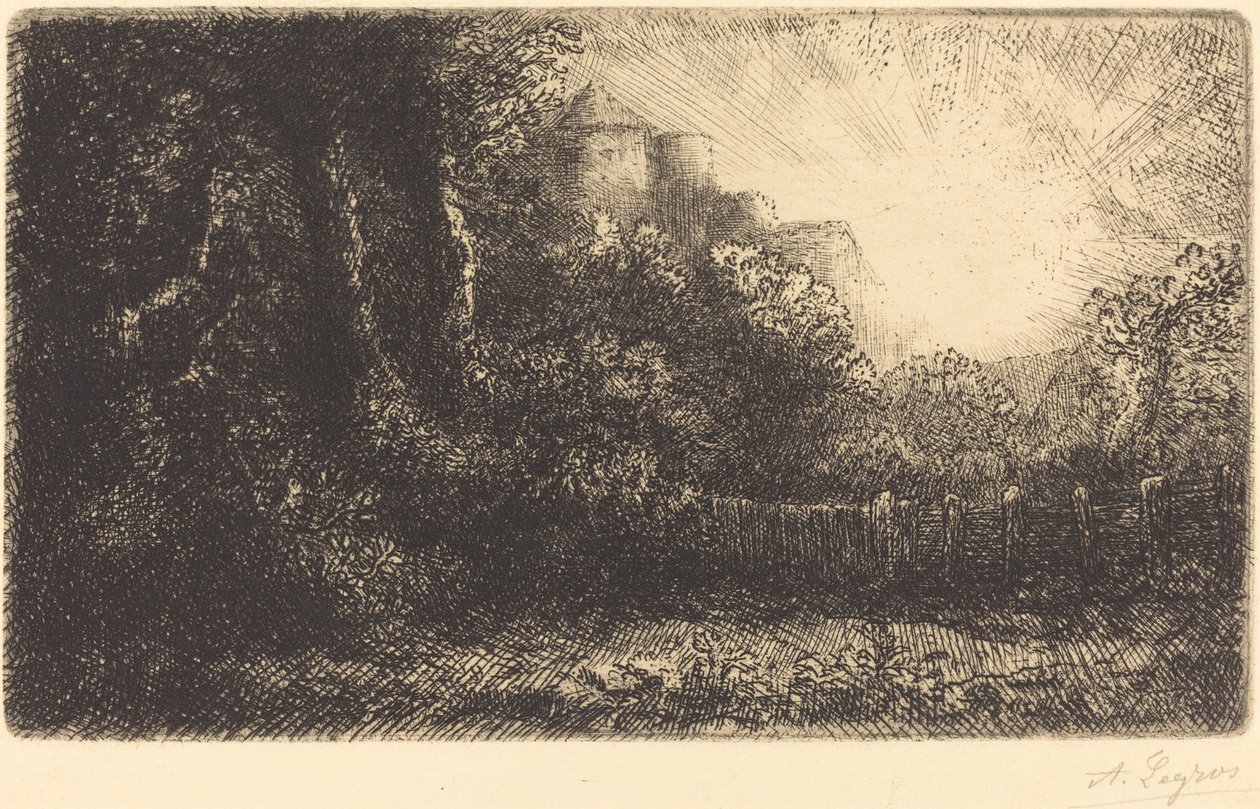 Pohled na zámek Chateau de Poillet. od Alphonse Legros