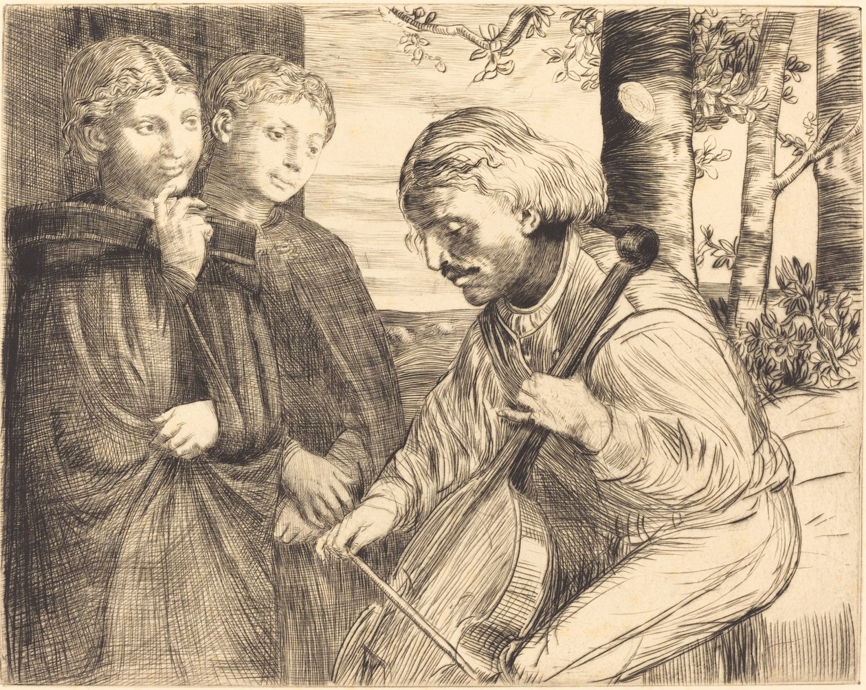 Hráč na violu Hráč na violu. od Alphonse Legros