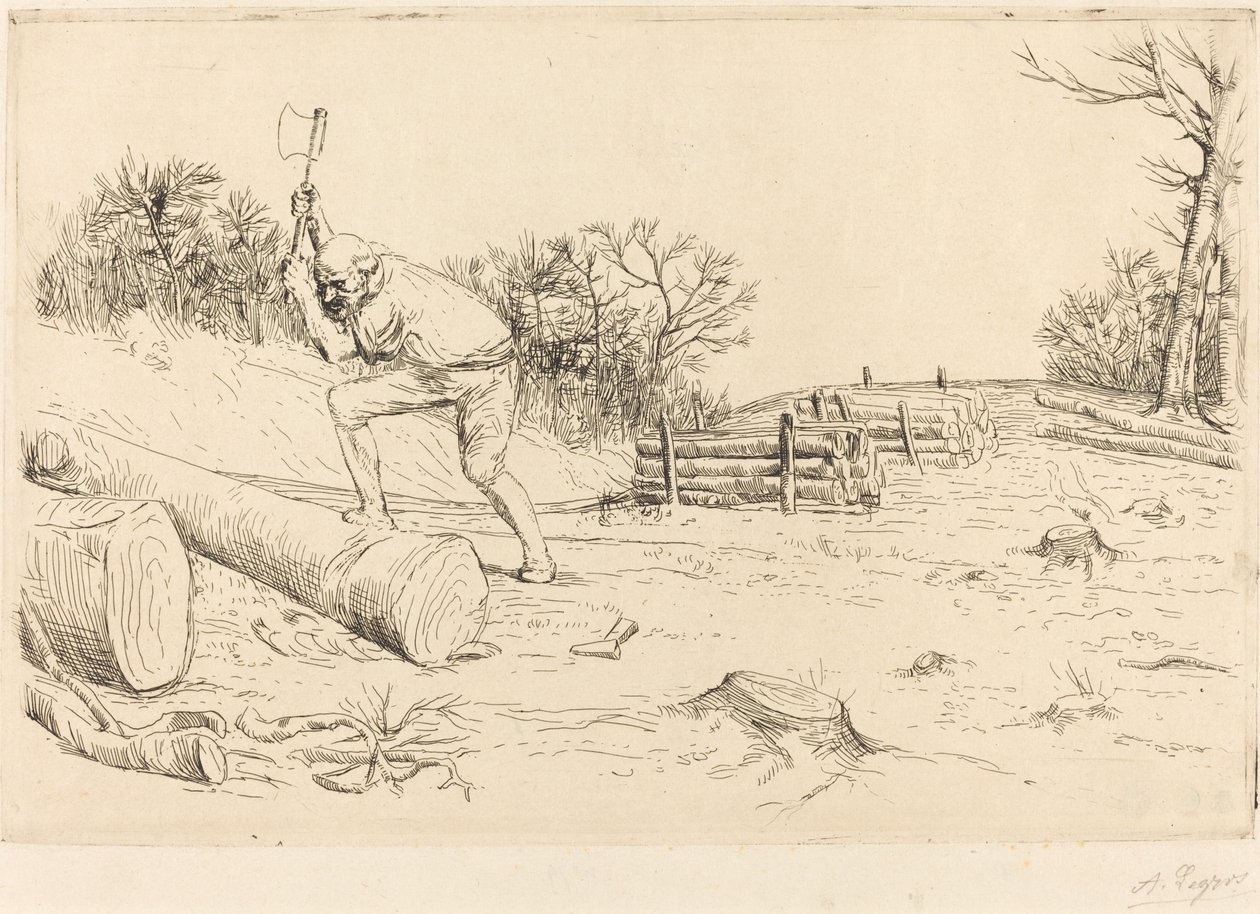 Dřevorubec (Dřevorubec) od Alphonse Legros
