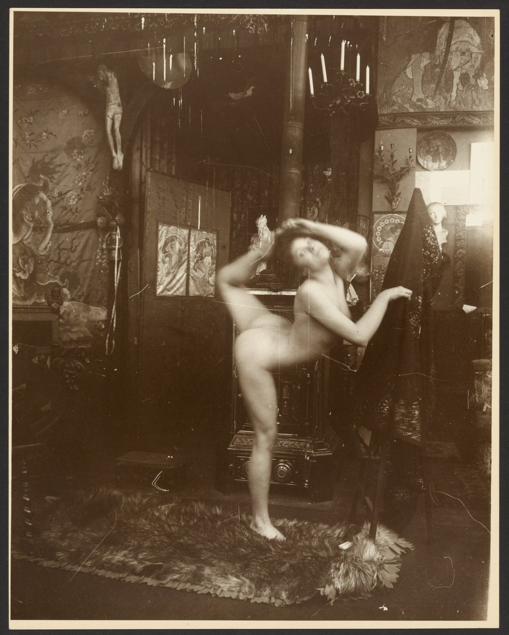 [Nahá modelka jako baletka, Paříž] od Alphonse Maria Mucha