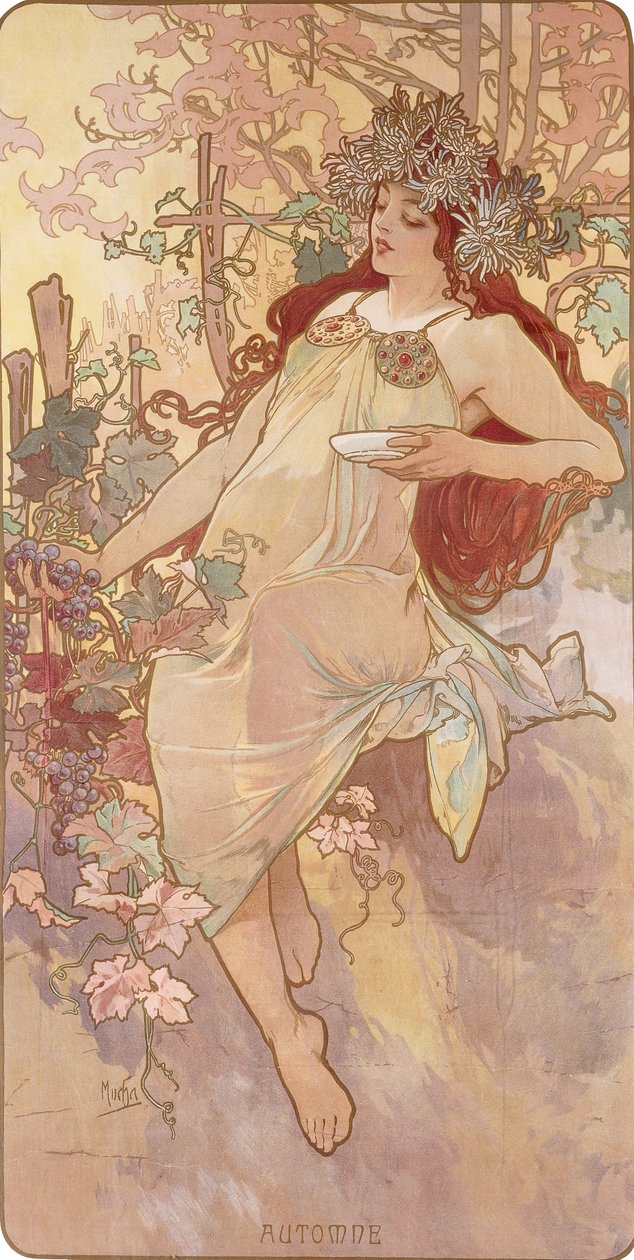 Podzim; Podzim, kolem roku 1896 od Alphonse Mucha