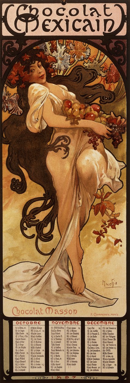 Chocolate Masson, 1897 od Alphonse Mucha