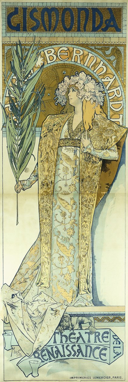 Gismonda, kolem roku 1894 od Alphonse Mucha