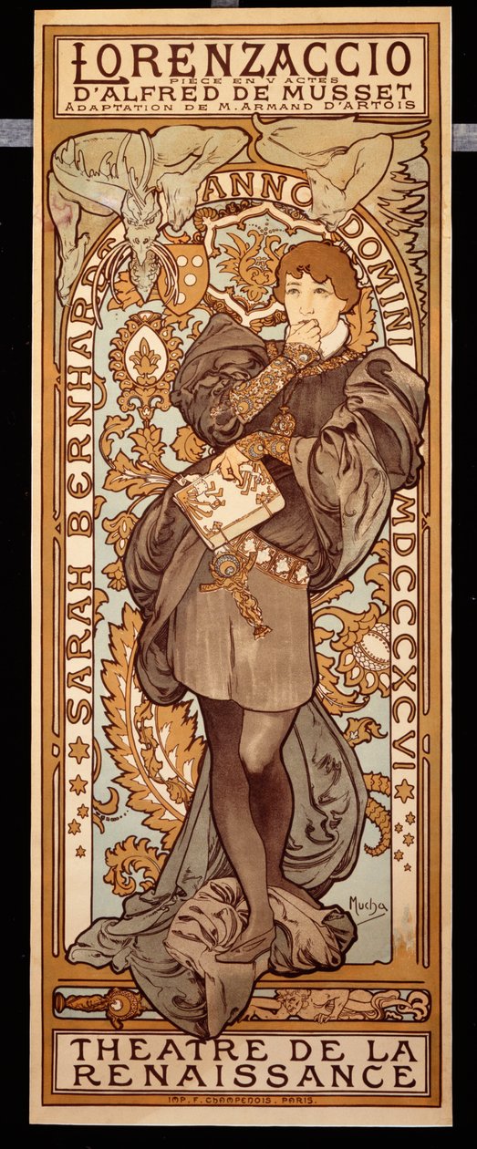 Lorenzaccio, 1896 od Alphonse Mucha