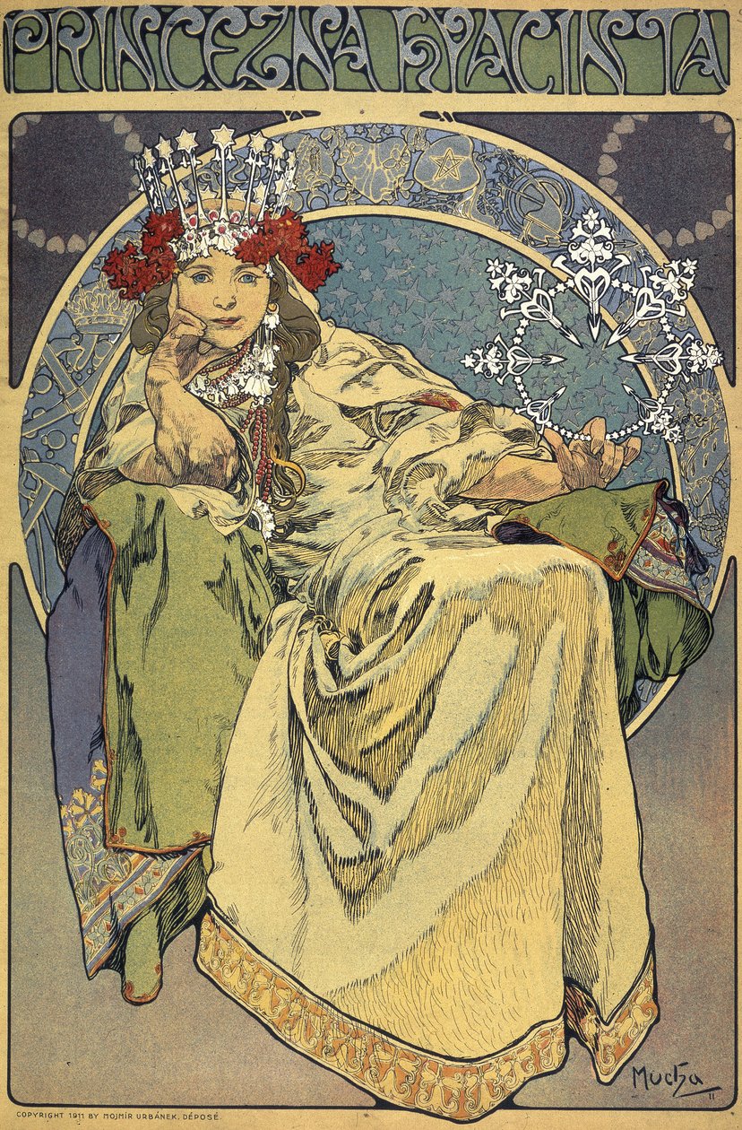 "Princezna Hyacinthe" (Princezna Hyacinta) od Alphonse Marie Mucha
