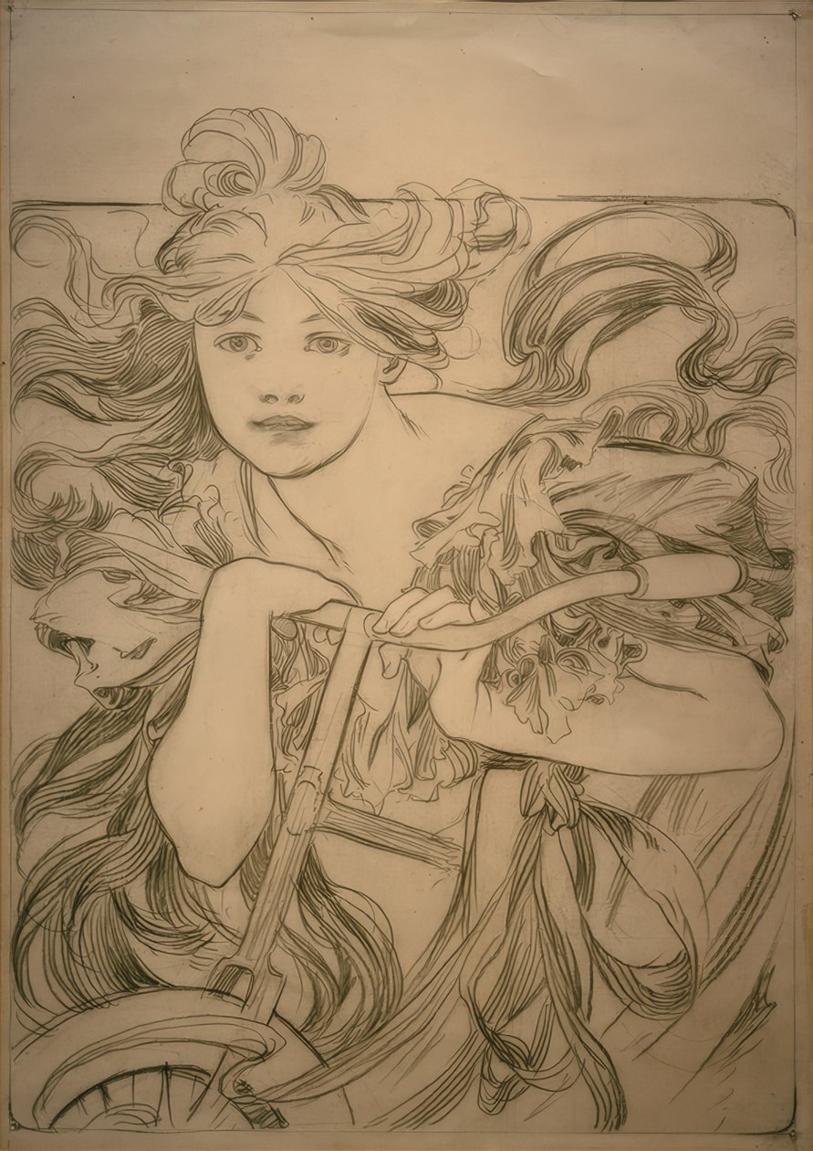 Cykly Perfecta, Design Sketch od Alphonse Mucha