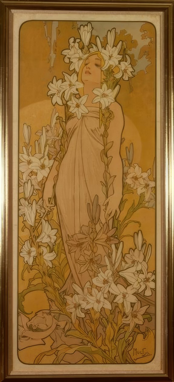Lilie od Alphonse Mucha