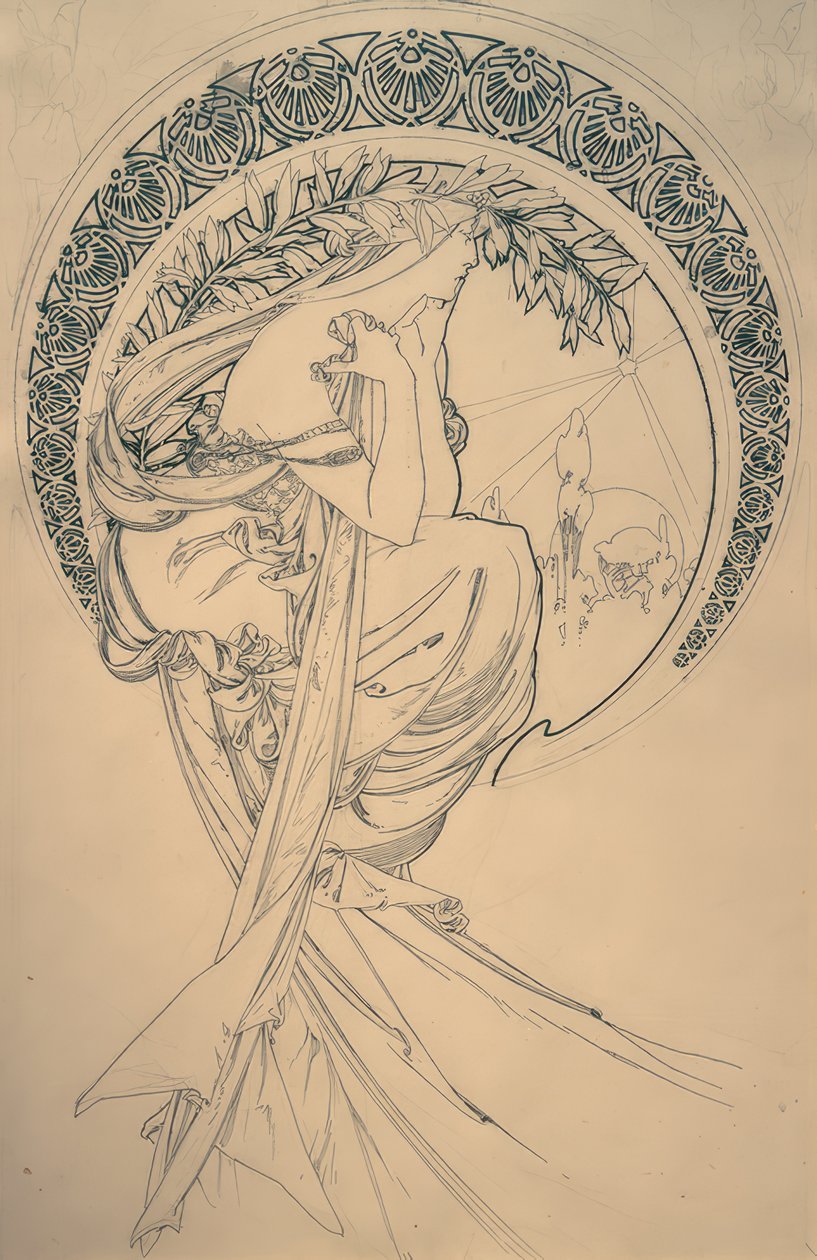 Poezie (návrh) od Alphonse Mucha