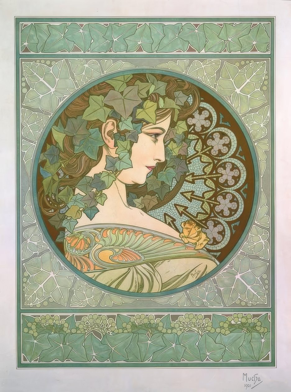 břečťan od Alphonse Mucha