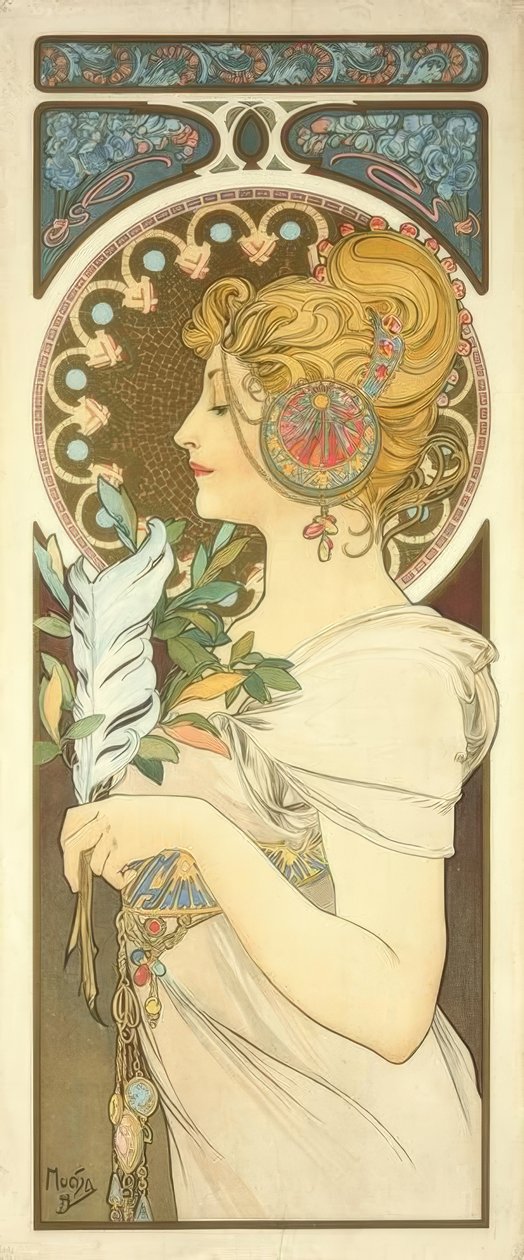 Pírko od Alphonse Mucha