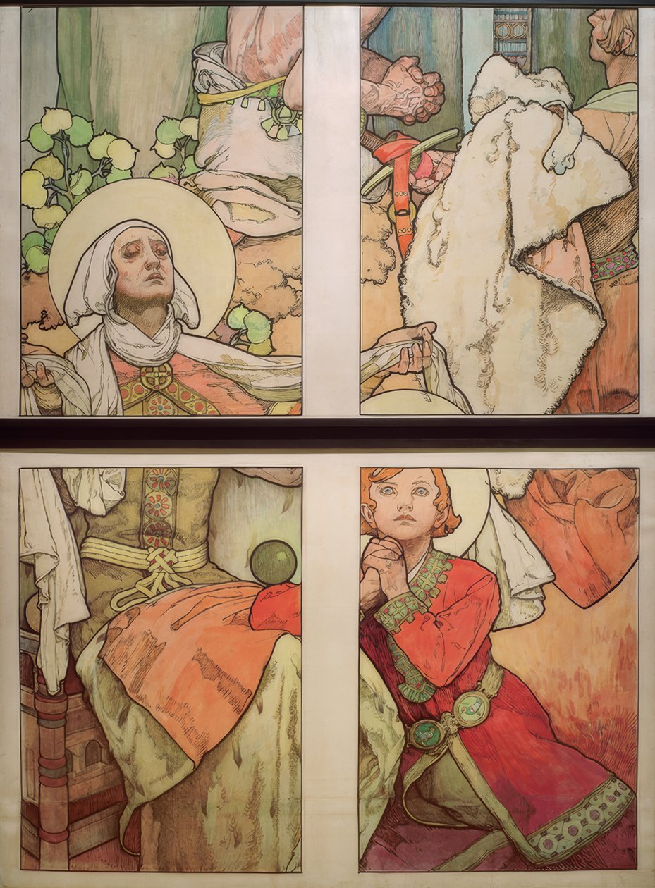 Okno svatého Víta v Praze od Alphonse Mucha