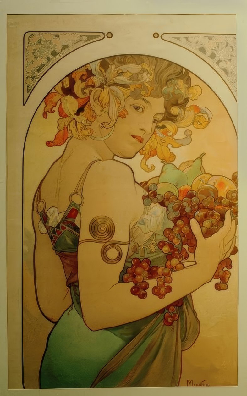 ovoce od Alphonse Mucha