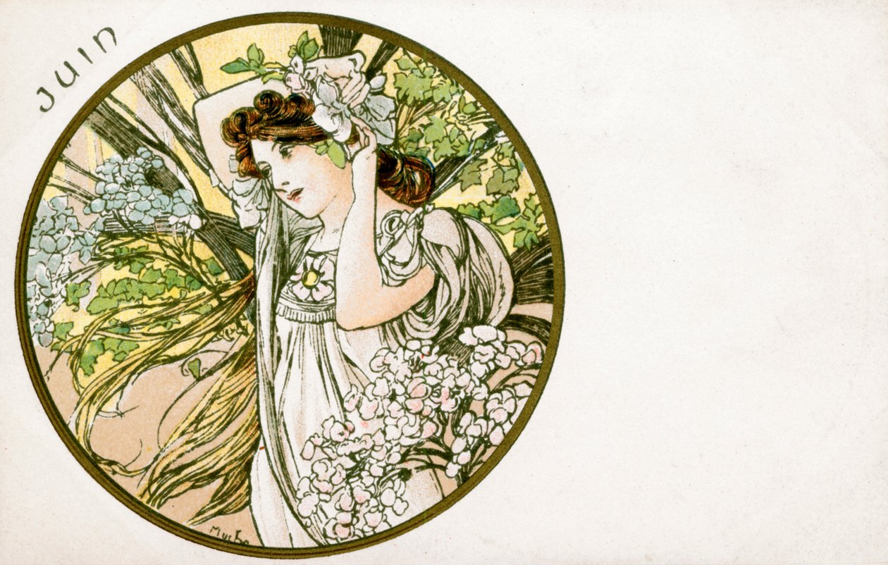 "Červen", 1900 od Alphonse Mucha