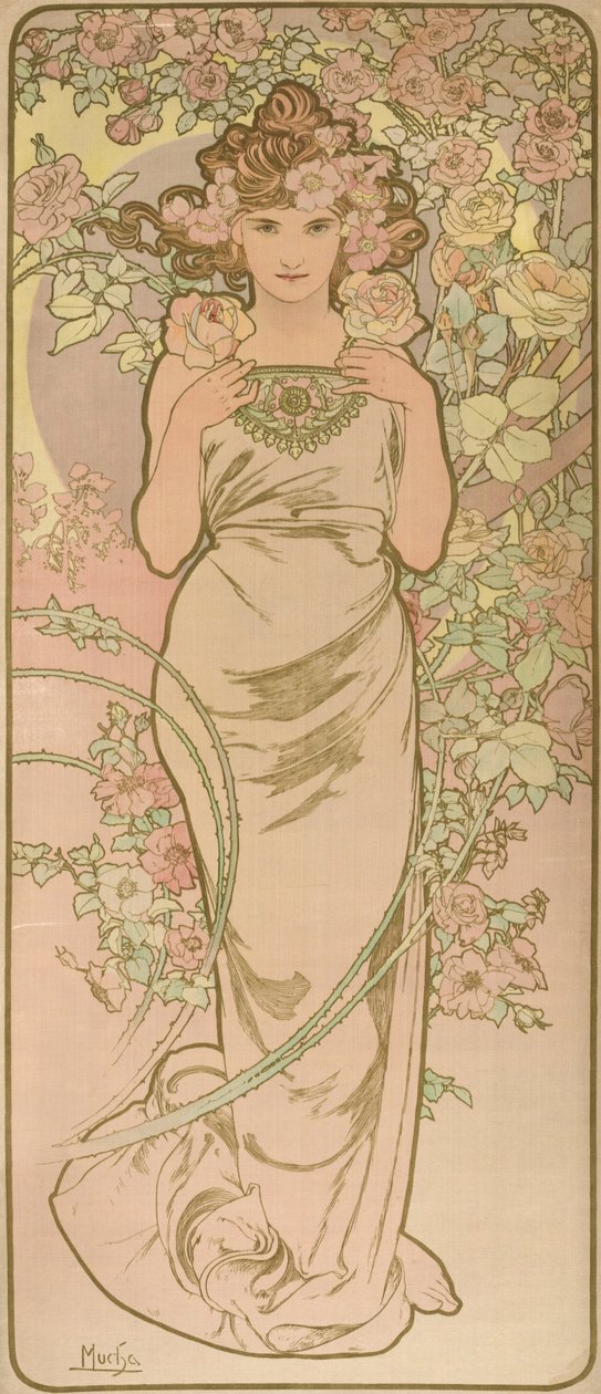 La Femme Animee en Fleur od Alphonse Mucha