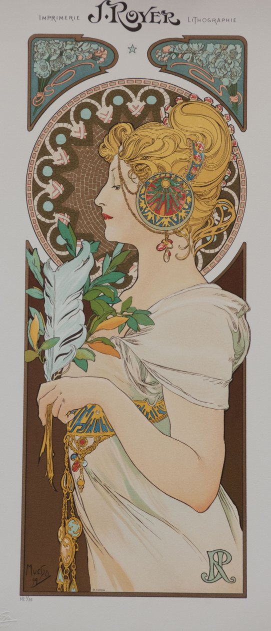 The Feather, 1899. od Alphonse Mucha