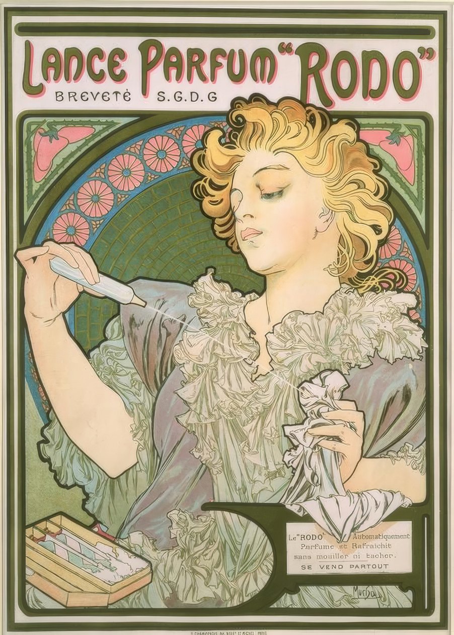 Stěrka na parfémy od Alphonse Mucha